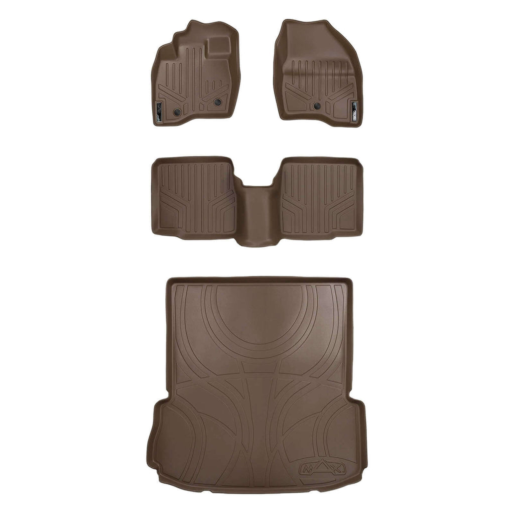 SMARTLINER Custom Fit Floor Liners For 2017-2019 Ford Explorer without 2nd Row Center Console