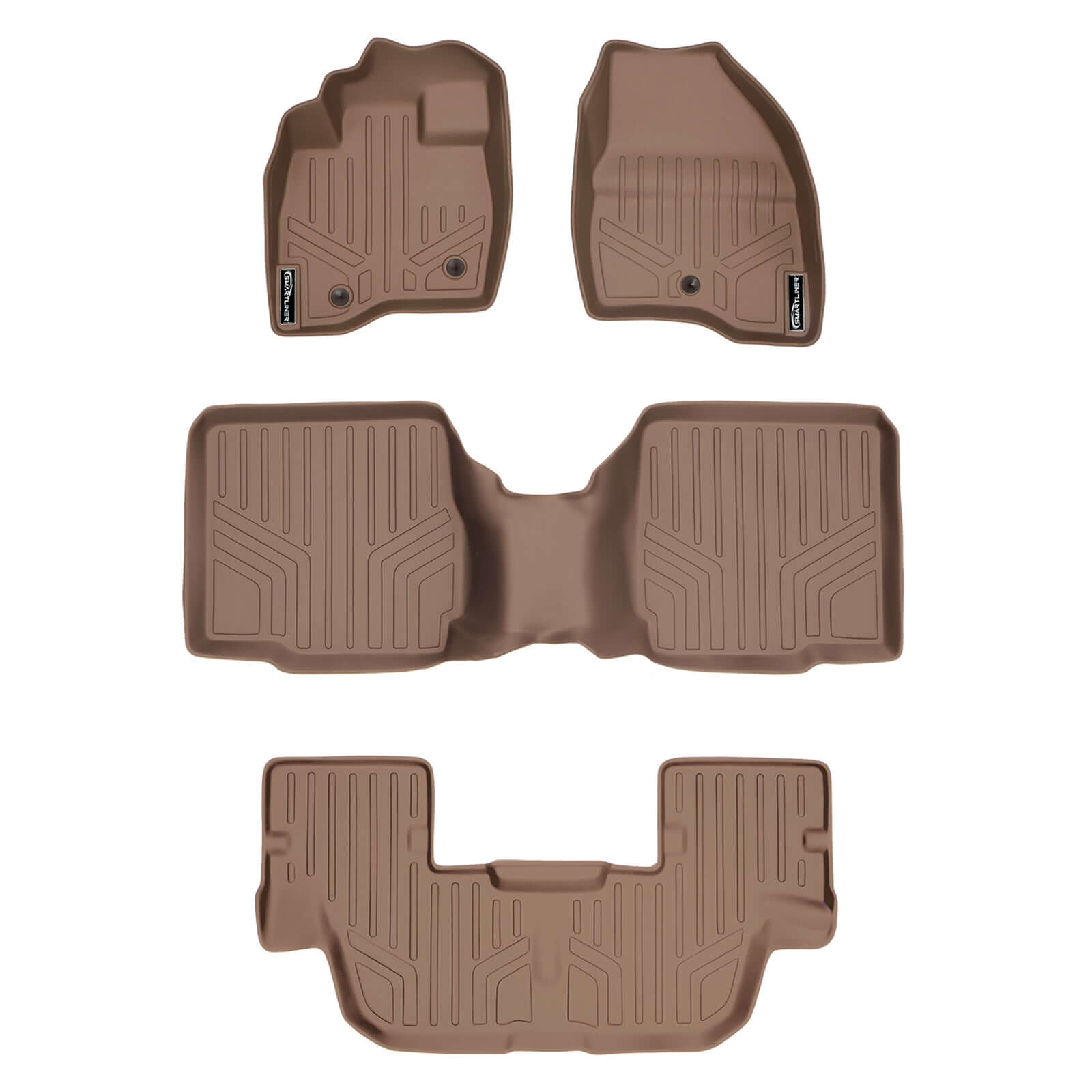 SMARTLINER Custom Fit Floor Liners For 2017-2019 Ford Explorer with 2nd Row Center Console