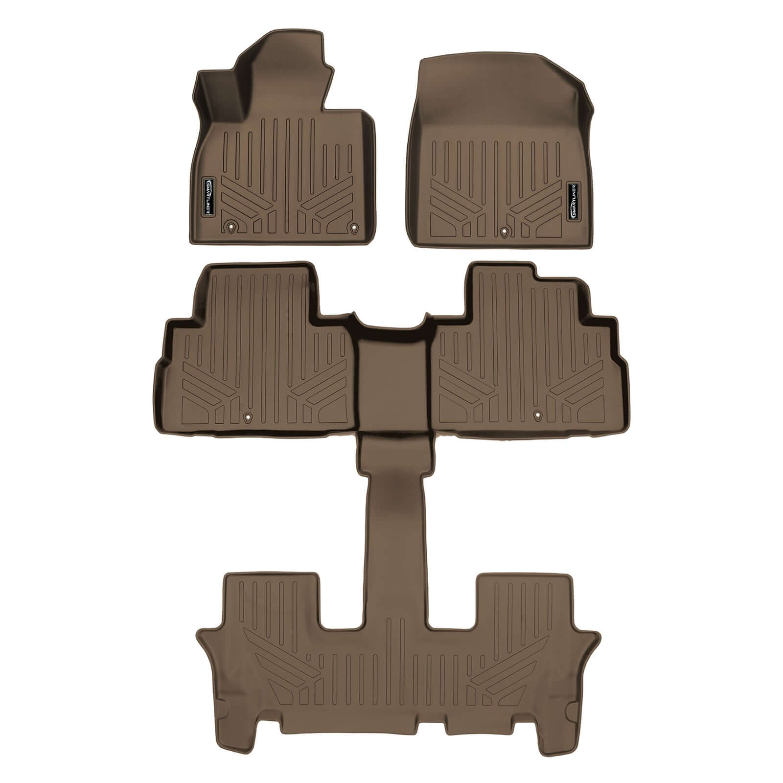 SMARTLINER AUTO™ Custom Fit Floor Liners For 2020-2025 Kia Telluride with 2nd Row Bucket Seat No Center Console with in between Coverage