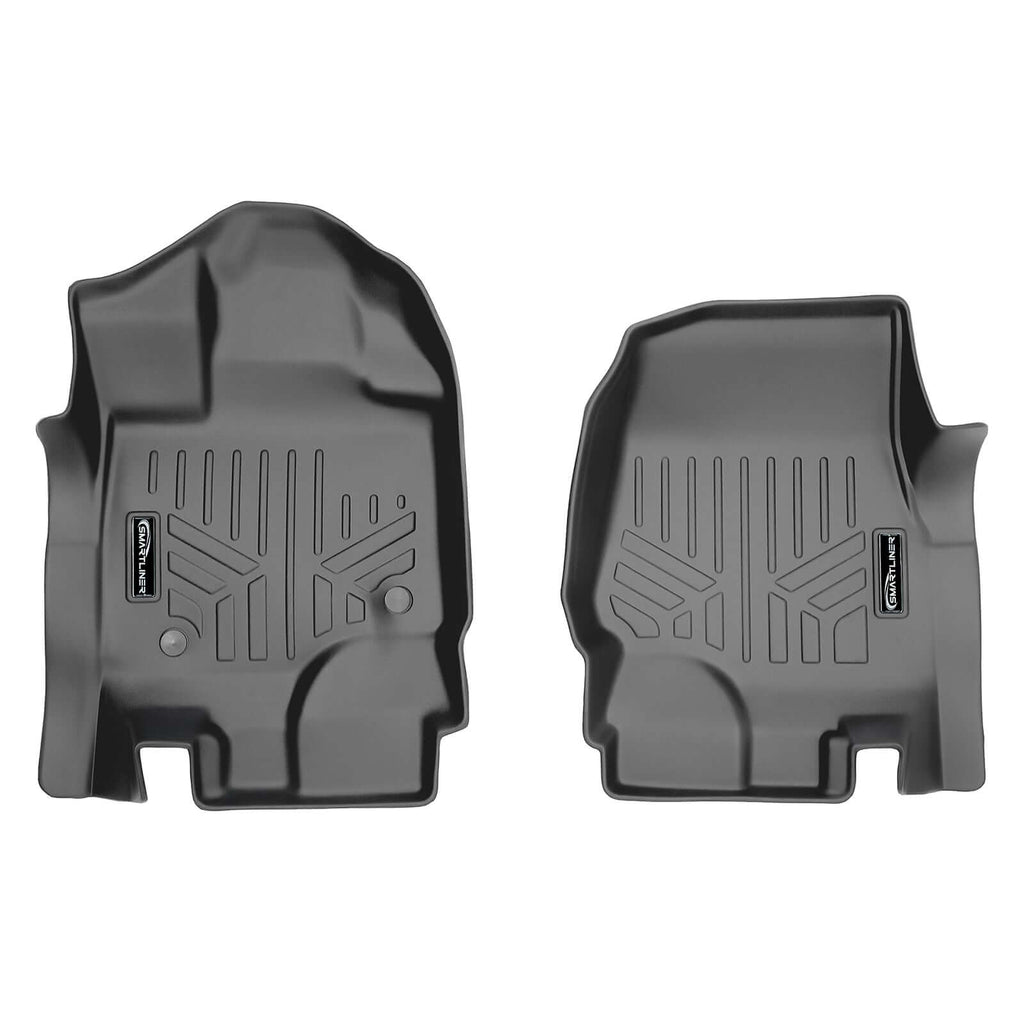 SmartCoverage™ Custom Fit Floor Liners For 2015-2025 Ford F-150 SuperCrew Cab with 1st Row Bench (No OTH) Vinyl Flooring with 2nd Rear Underseat Storage