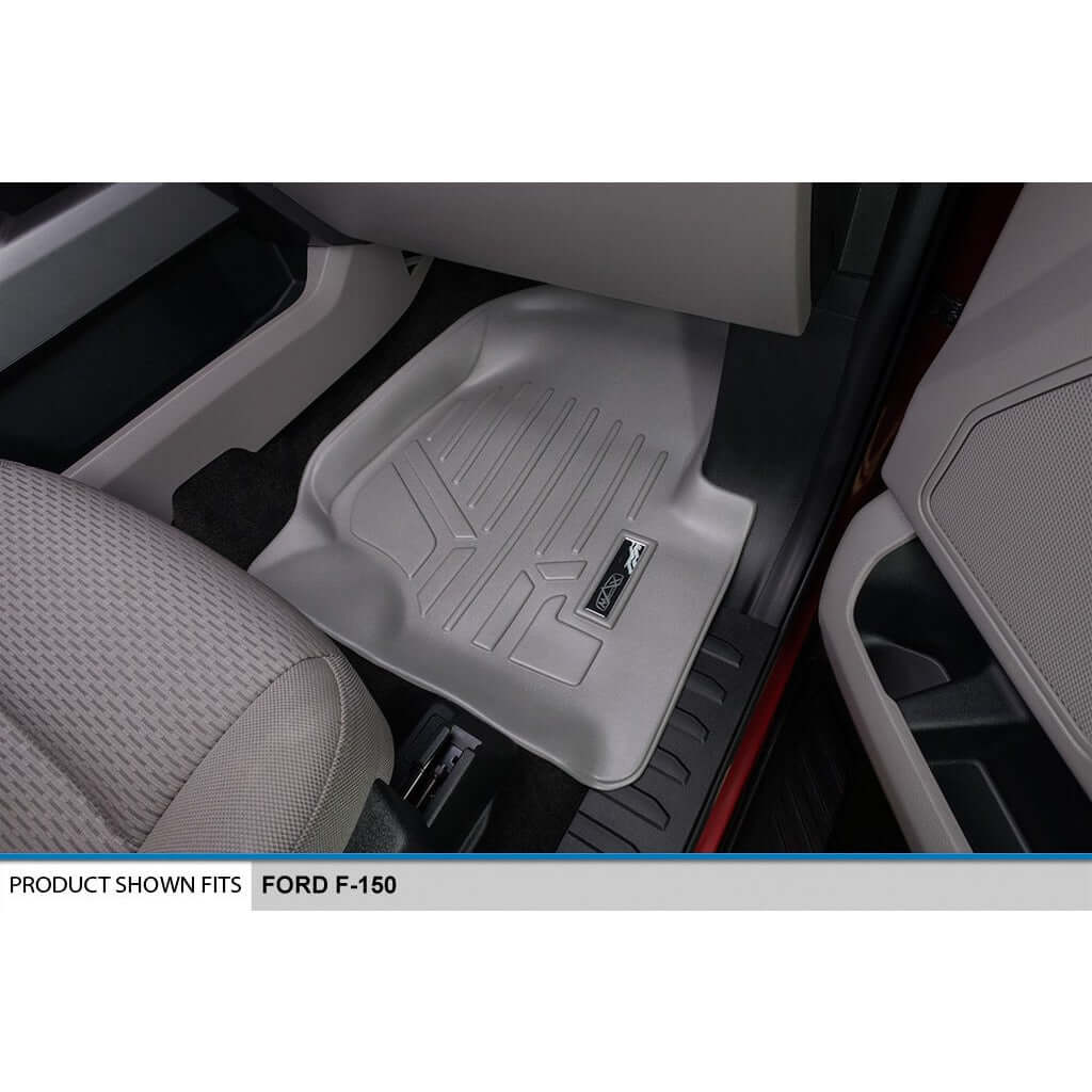 SmartCoverage™ Custom Fit Floor Liners For 2015-2025 Ford F-150 SuperCrew Cab with 1st Row Bucket Seats No underseat Storage