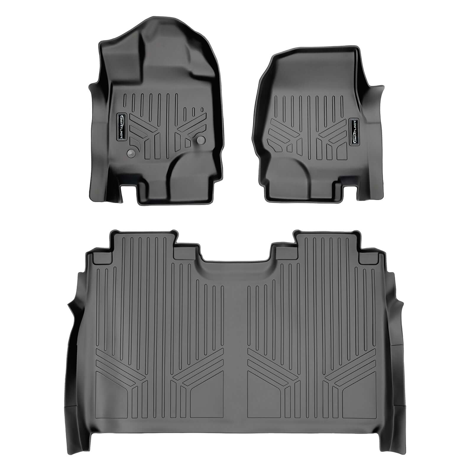 SMARTLINER Custom Fit Floor Liners For 2022-2025 Ford F-150 Lightning Only fits with 2nd Row Bucket seats without under seat fold-flat storage