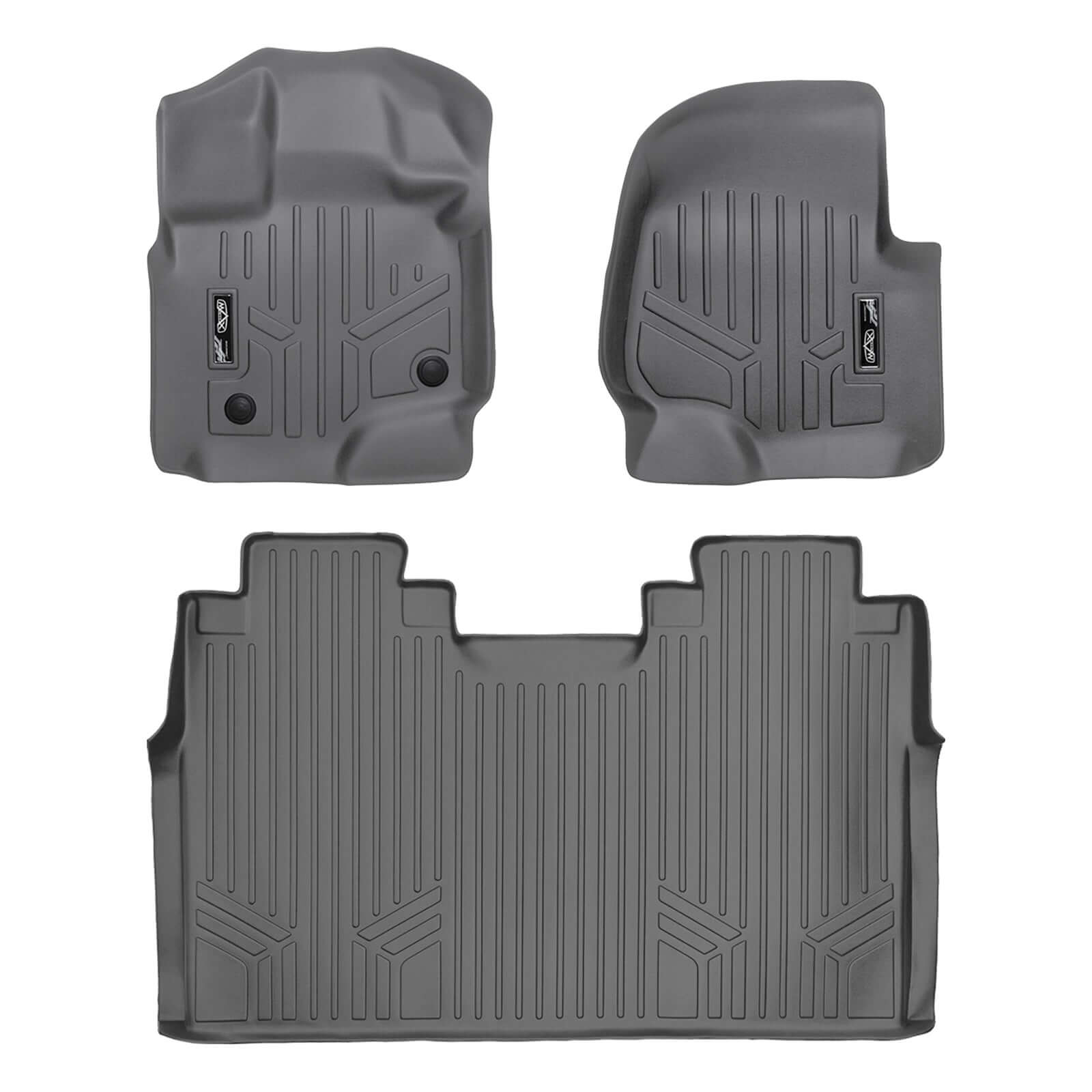 SmartCoverage™ Custom Fit Floor Liners For 2015-2025 Ford F-150 SuperCrew Cab with 1st Row Bench Seat (No OTH and no 2nd Row Underseat Storage)