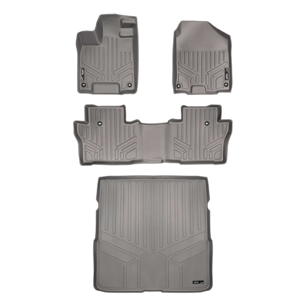 SMARTLINER Custom Fit Floor Liners For 2016-2022 Honda Pilot (7 Passenger Model)