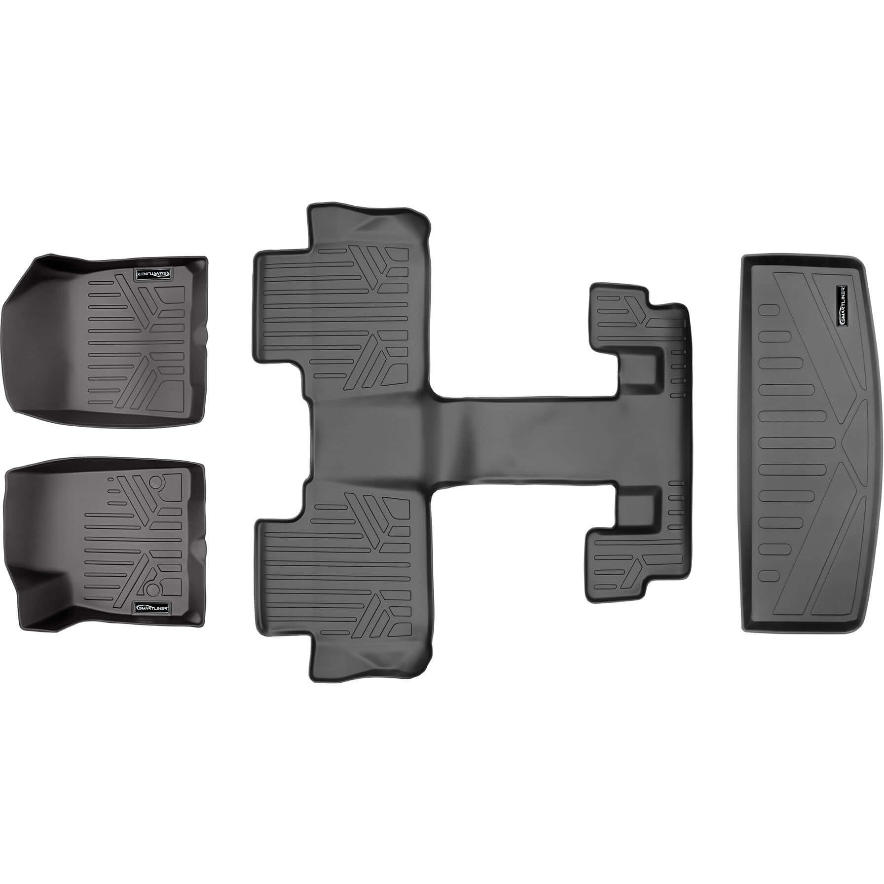 SMARTLINER Custom Fit Floor Liners For 2017-2023 GMC Acadia with 2nd Row Bucket Seats