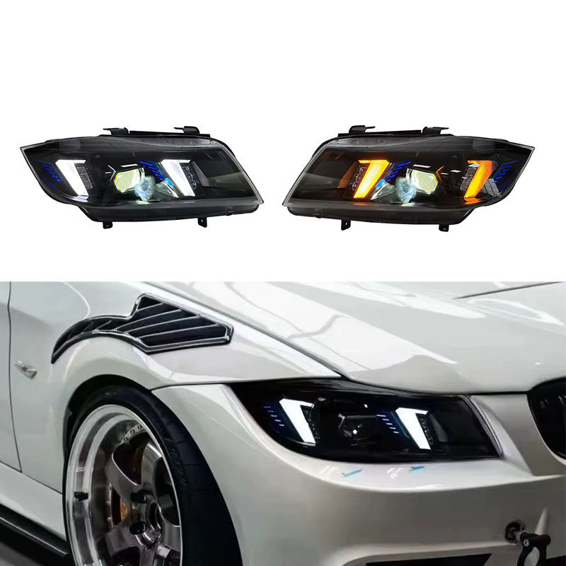 VEKTO Dual-Color Laser LED Headlights for BMW 3 Series E90 2005-2012