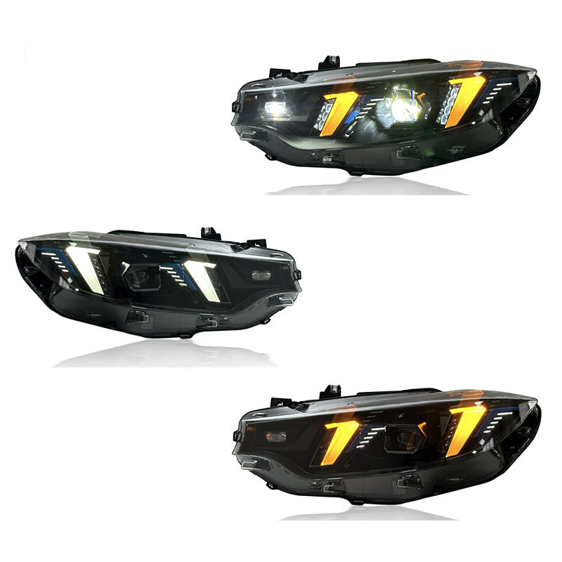 LED Headlights Assembly for BMW 4 Series F32/F82 (2013–2018) | Snake Eye Style Upgrade | Dual Color DRL | Plug & Play