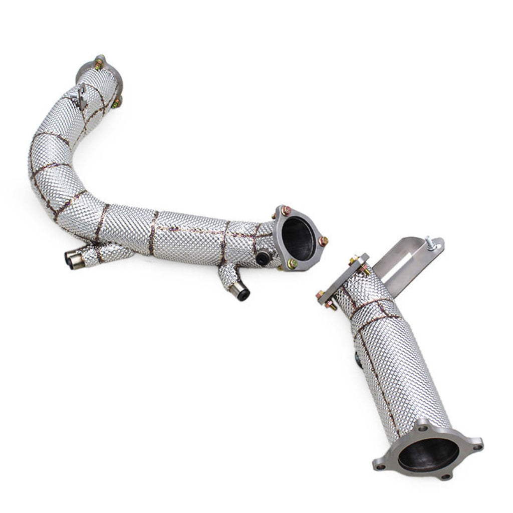 Catless High Flow 304 Stainless Exhaust Downpipe for Audi A5 2.0T - Bull Boost Performance
