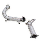 Catless High Flow 304 Stainless Exhaust Downpipe for Audi A5 2.0T - Bull Boost Performance
