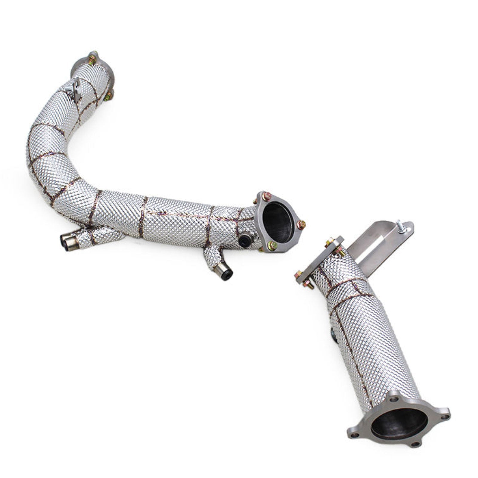 Catless High Flow 304 Stainless Exhaust Downpipe for Audi A5 2.0T - Bull Boost Performance