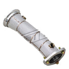 Single Catless High Flow Stainless Exhaust Downpipe for A4 A5 Q5 B9.5 2.0T - Bull Boost Performance