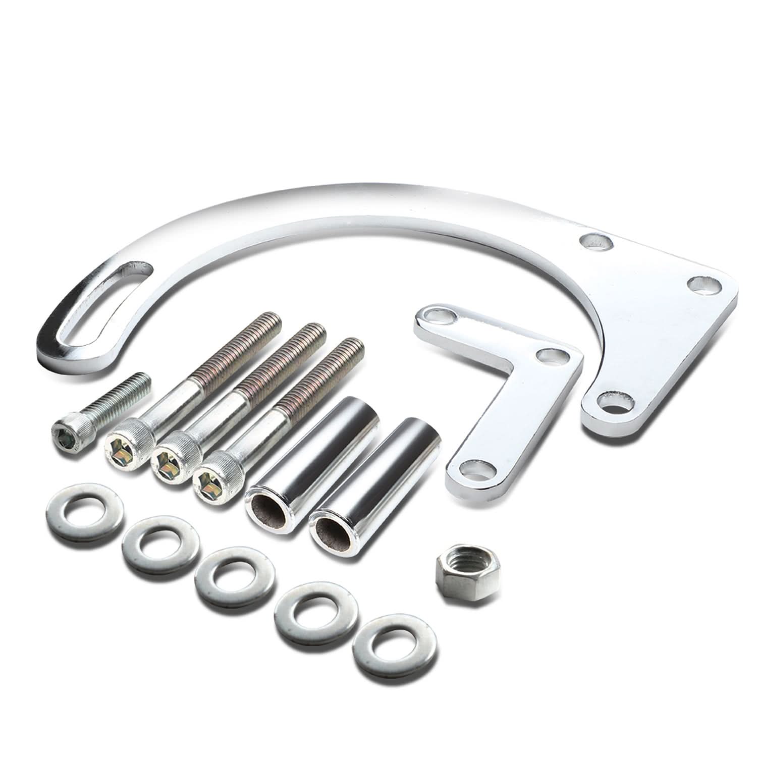 1955-1968 Chevrolet SBC Low Mount Alternator Bracket Set - Chrome