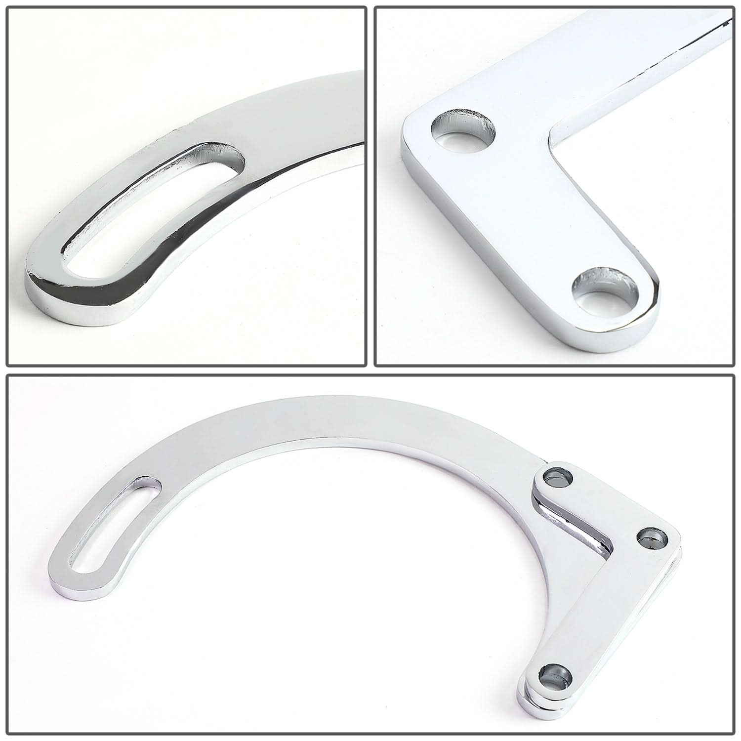 1955-1968 Chevrolet SBC Low Mount Alternator Bracket Set - Chrome