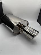 SPDZ1 World Spec 2.5 Inch Muffler Oval 2.5" Inlet 3.5" Outlet