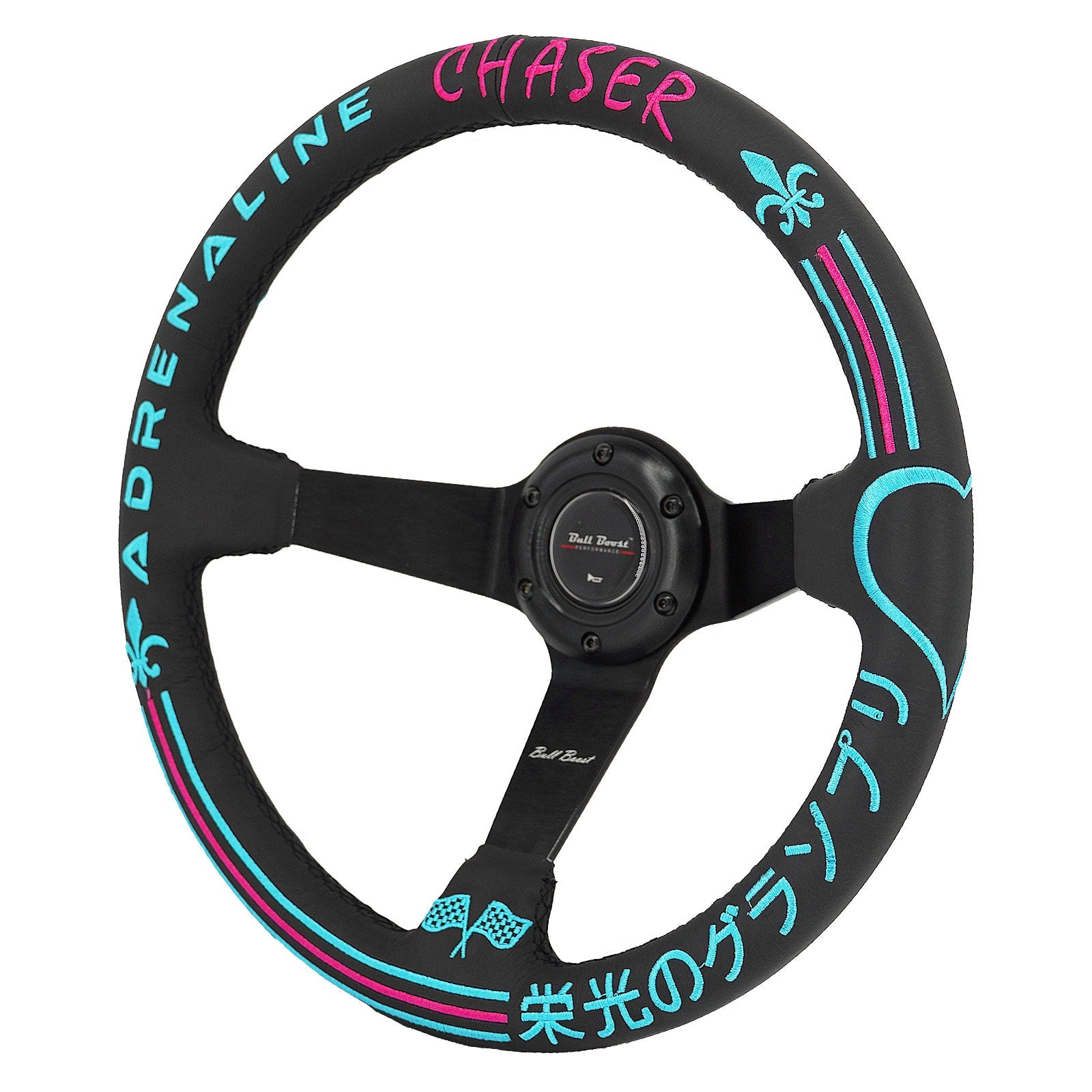 350mm Steering Wheel + Short Hub Adapter Kit For Mazda Miata RX-7 RX-8 MX-3 MX-6 - Bull Boost Performance