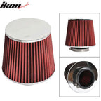 Universal Fitment 3in Race Performance Cold Airintake Cone Filter Red