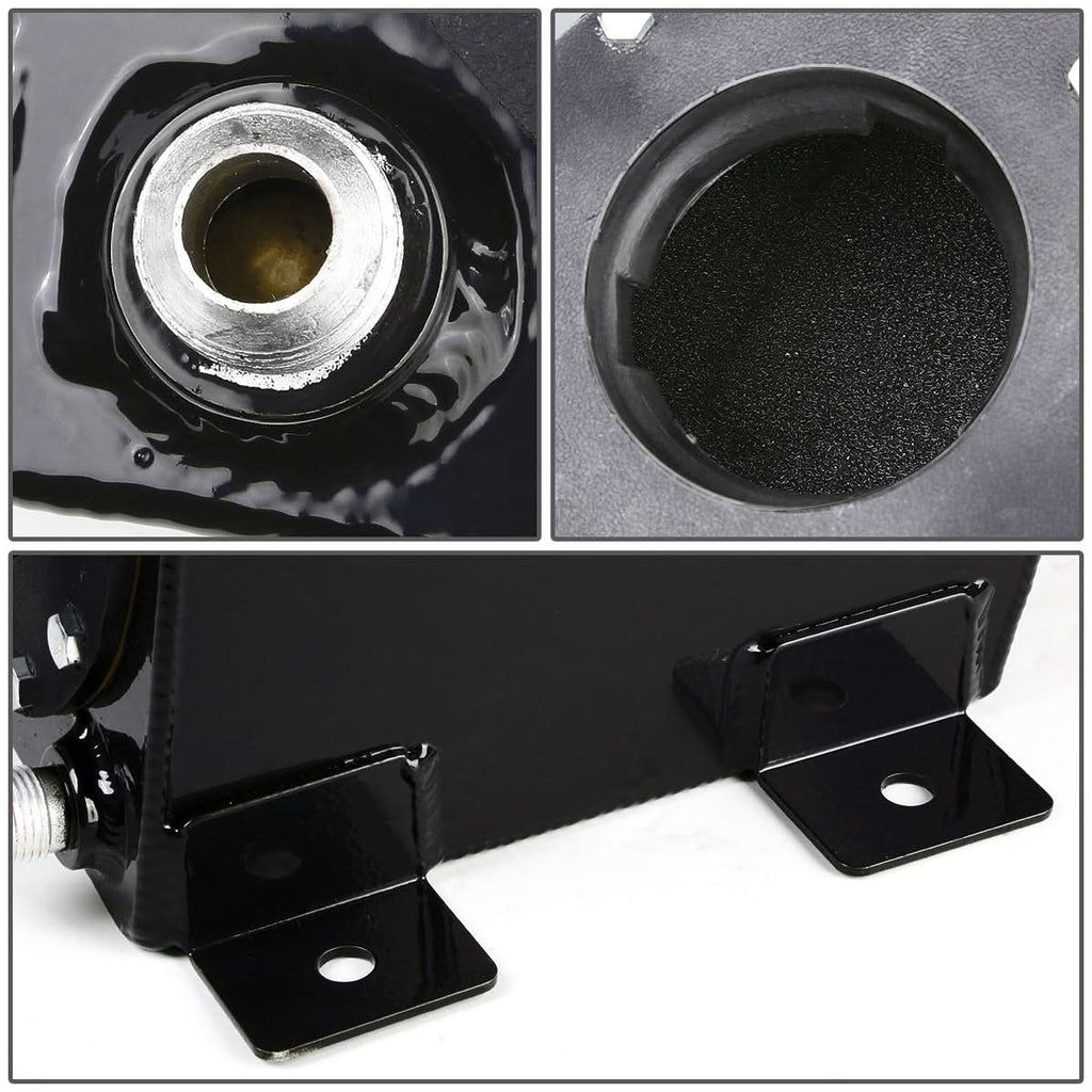 1-Gallon Aluminum Fuel Cell Gas Tank with Black Cap Bottom-Feed