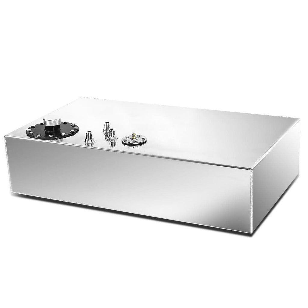 17 Gallon Aluminum Fuel Cell Gas Tank with Level Sender - Polished