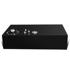 17 Gallon Fuel Cell Gas Tank Bottom-Feed Flat Black Aluminum