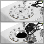 2.5 Gallon Aluminum Fuel Cell Gas Tank with Level Sender - Polished