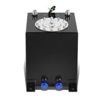 2.5 Gallon Aluminum Fuel Cell Gas Tank with Level Sender - Polished
