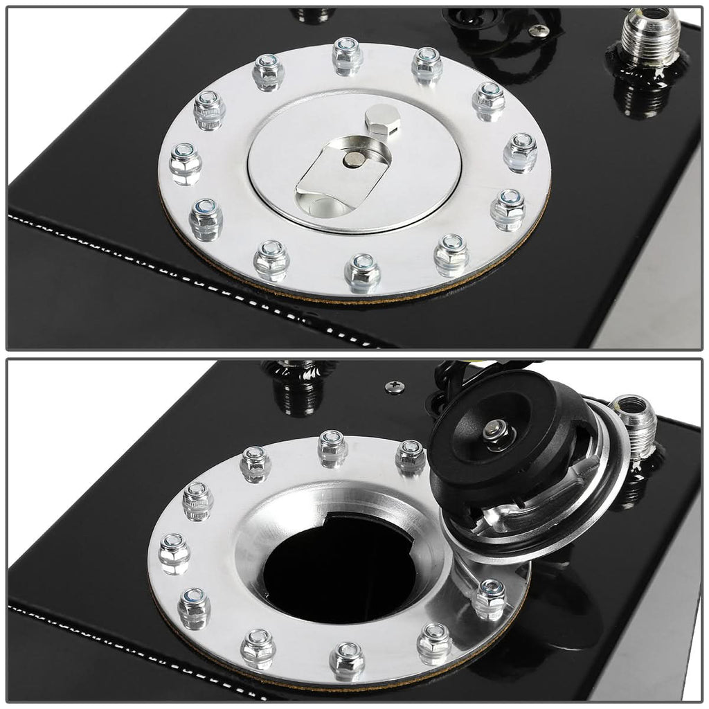 2.5 Gallon Aluminum Fuel Cell Gas Tank with Level Sender - Polished