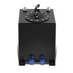 2.5 Gallon Aluminum Fuel Cell Gas Tank with Level Sender - Black