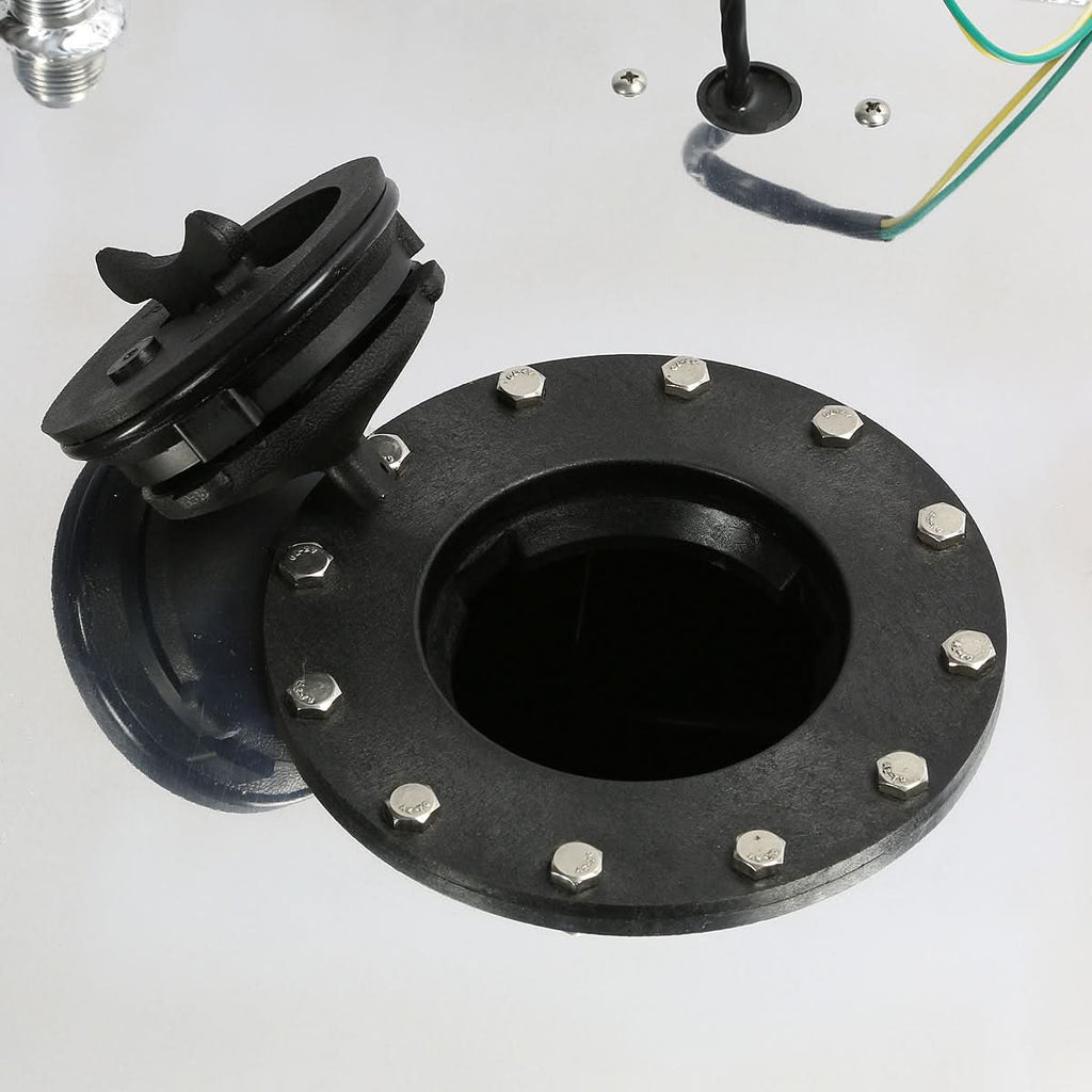 8 Gallon Aluminum Fuel Cell Gas Tank with Level Sender - Black Cap