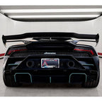 VRS Style Dry Carbon Fiber Rear Wing with Base Panel for Lamborghini Huracan LP580 LP610 EVO - Bull Boost Performance