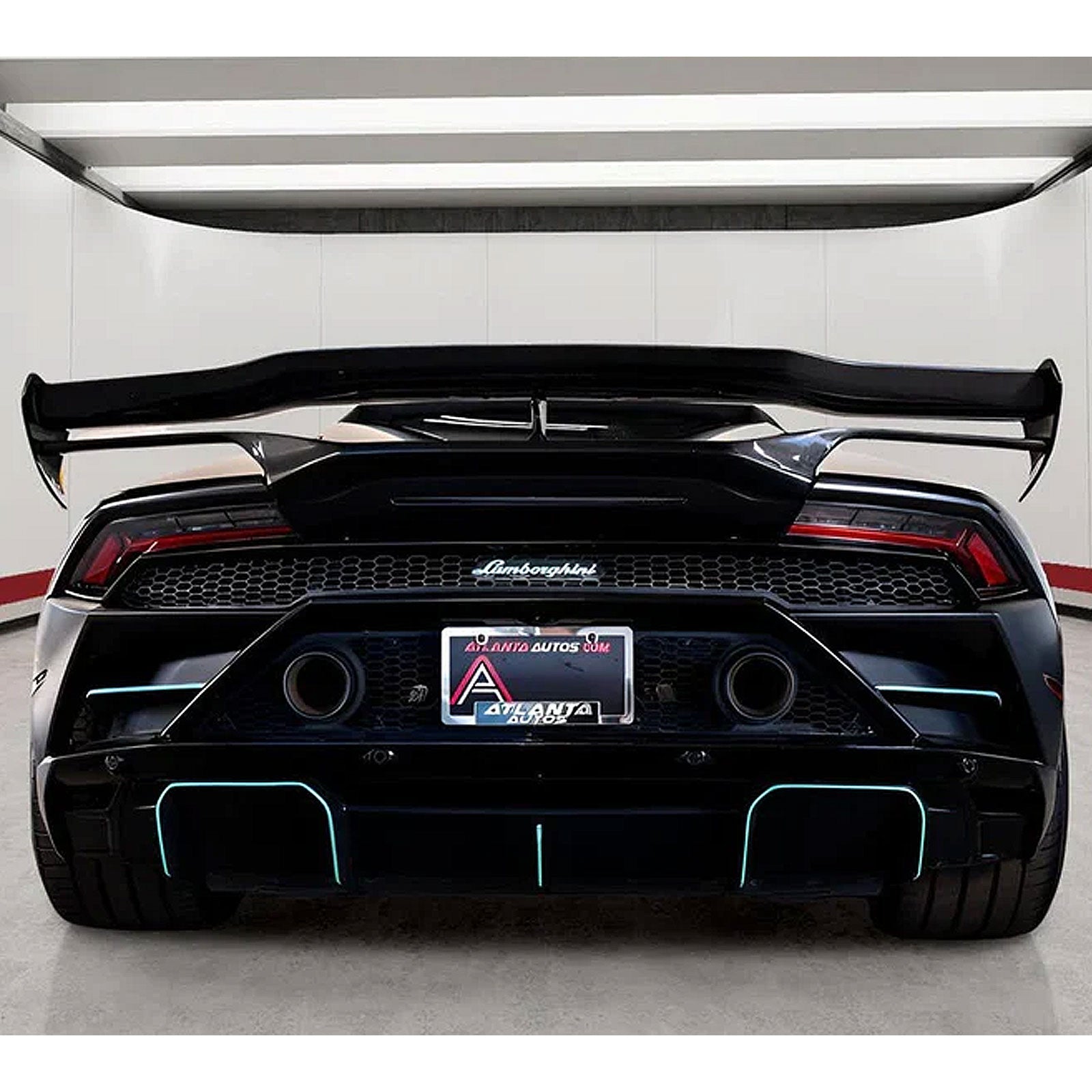 VRS Style Dry Carbon Fiber Rear Wing with Base Panel for Lamborghini Huracan LP580 LP610 EVO - Bull Boost Performance