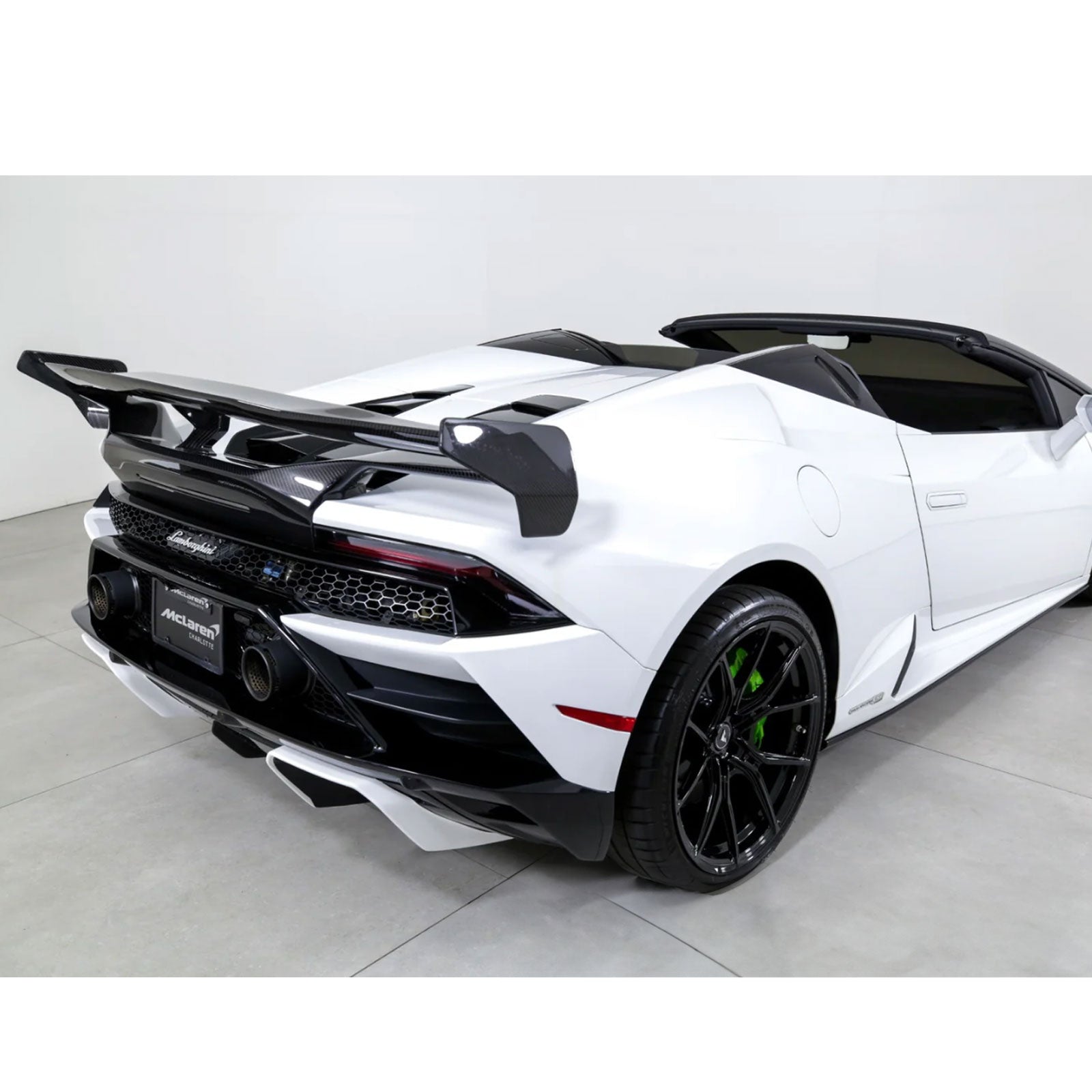 VRS Style Dry Carbon Fiber Rear Wing with Base Panel for Lamborghini Huracan LP580 LP610 EVO - Bull Boost Performance