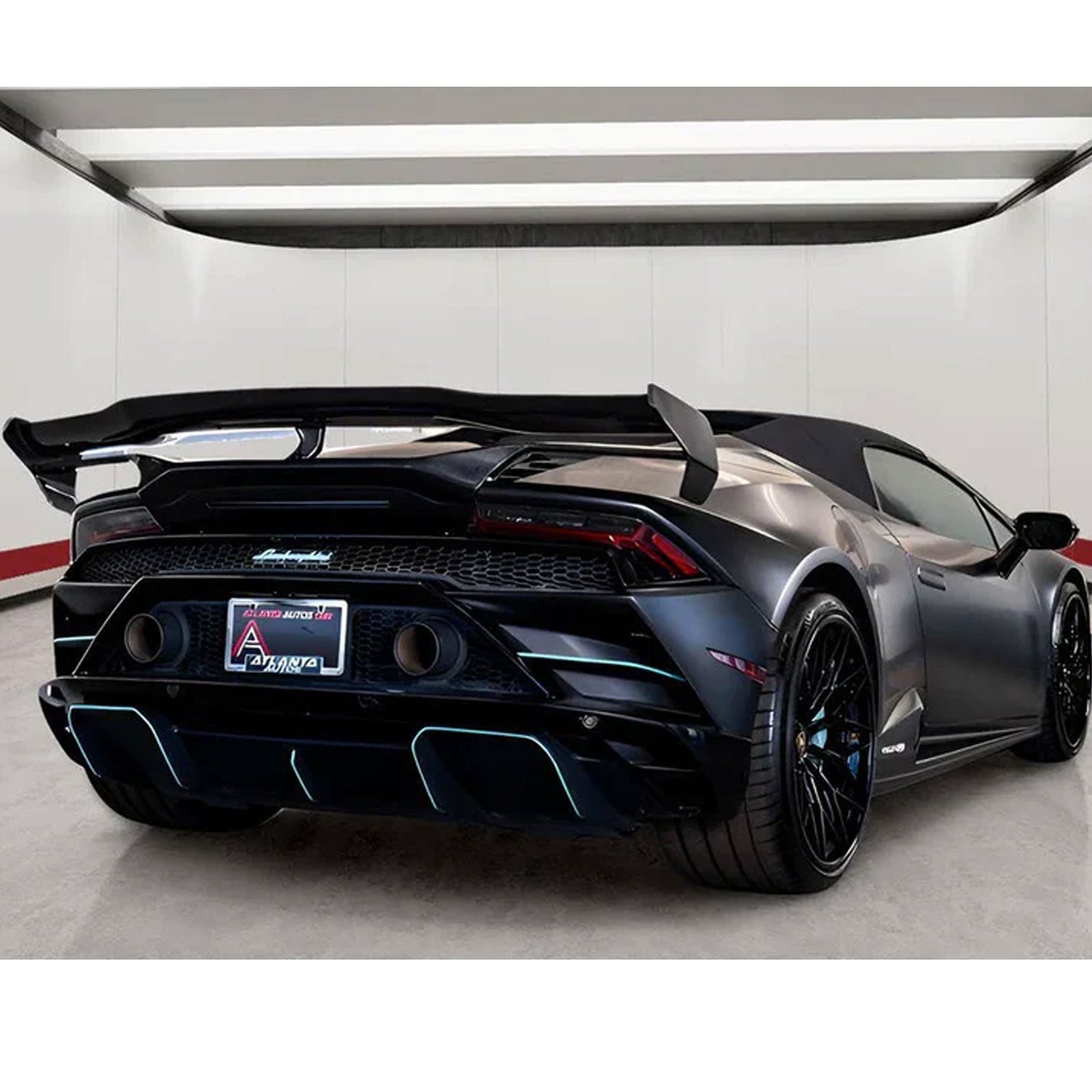 VRS Style Dry Carbon Fiber Rear Wing with Base Panel for Lamborghini Huracan LP580 LP610 EVO - Bull Boost Performance