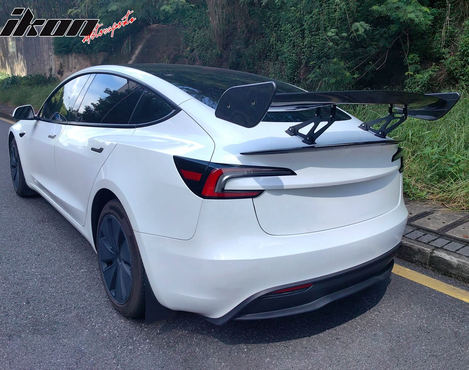 Universal JDM GT Style Carbon Fiber Print Trunk Spoiler Wing Lip ABS