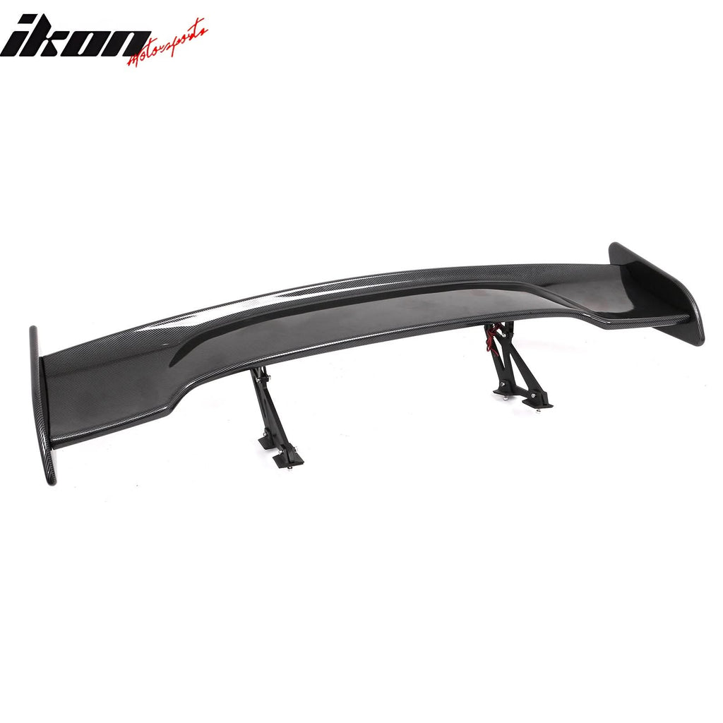 Universal JDM GT Style Carbon Fiber Print Trunk Spoiler ABS w/ Light
