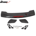 Universal JDM GT Style Carbon Fiber Print Trunk Spoiler ABS w/ Light