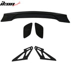 Universal 57In GT Style Gloss Black Trunk Spoiler LED Brake Light ABS