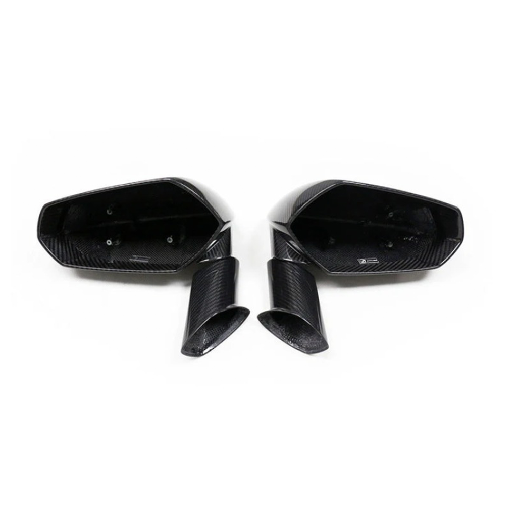 Dry Carbon Fiber Mirror Caps for Lamborghini Aventador S SVJ LP700 LP720 LP740 LP750 - Bull Boost Performance