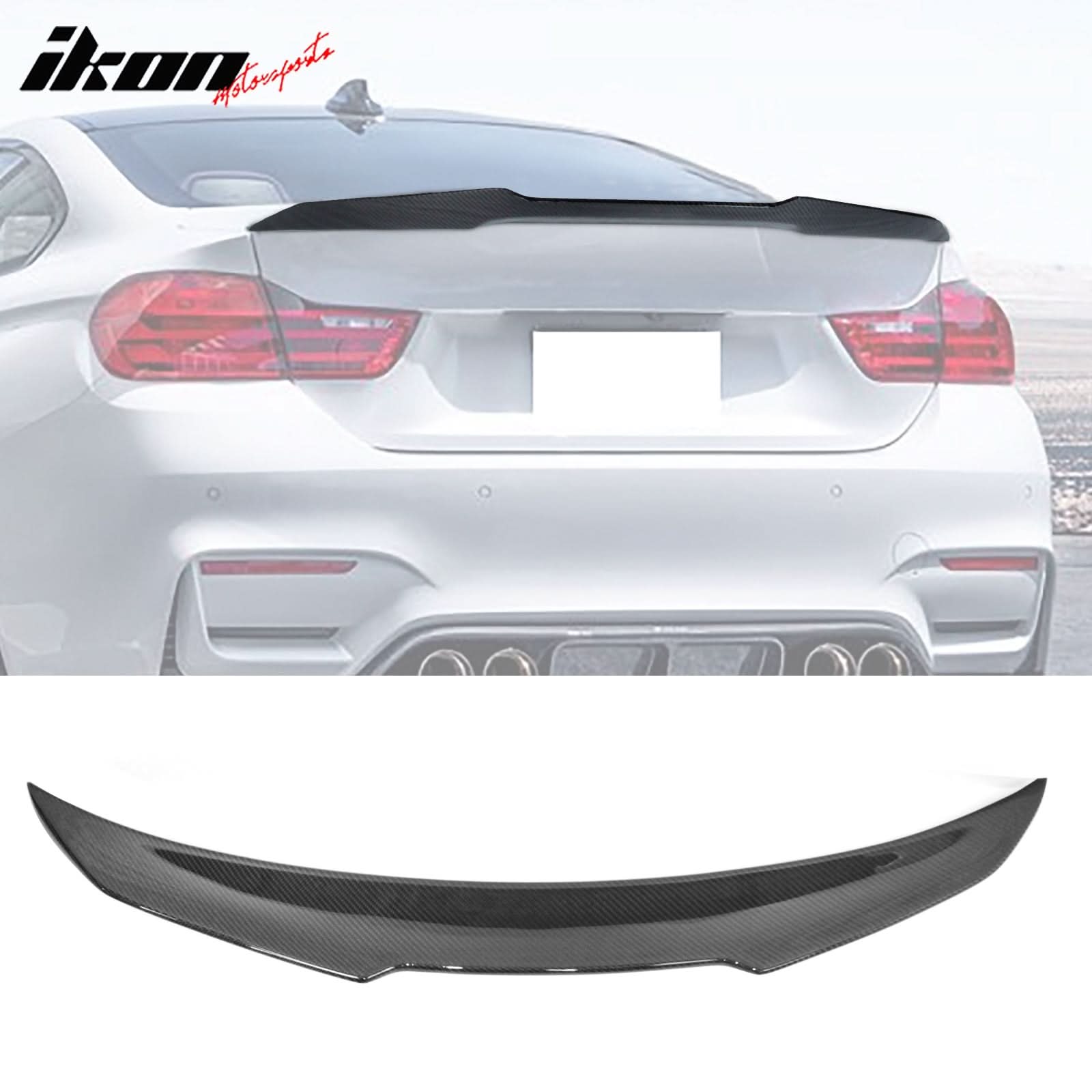 2015-2020 BMW F82 M4 Coupe V Style Rear Spoiler Wing Carbon Fiber Lip