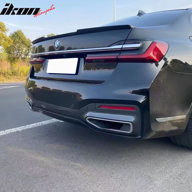 2020-2022 BMW 7 G12 IK Style Carbon Fiber Print Rear Spoiler ABS