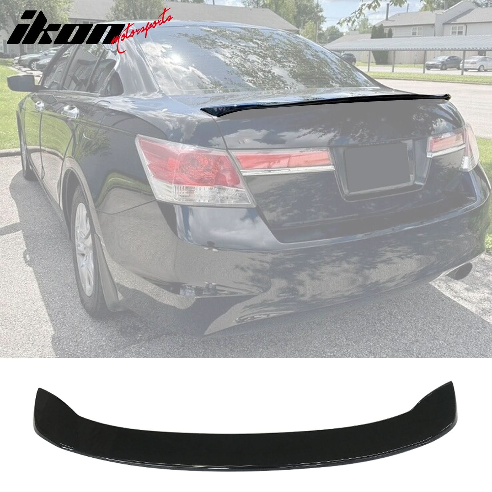 2008-12 Honda Accord 8th 4DR OE Style Matte Black Trunk Spoiler ABS