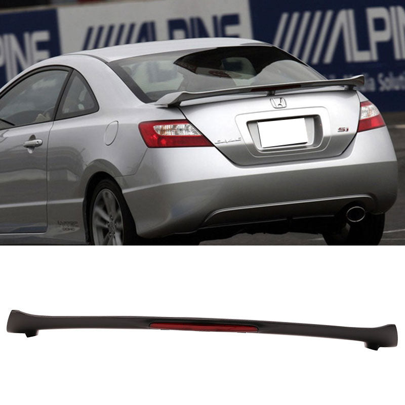 2006-2011 Honda Civic Coupe Trunk Spoiler w/ 3rd Brake LED Light  ABS