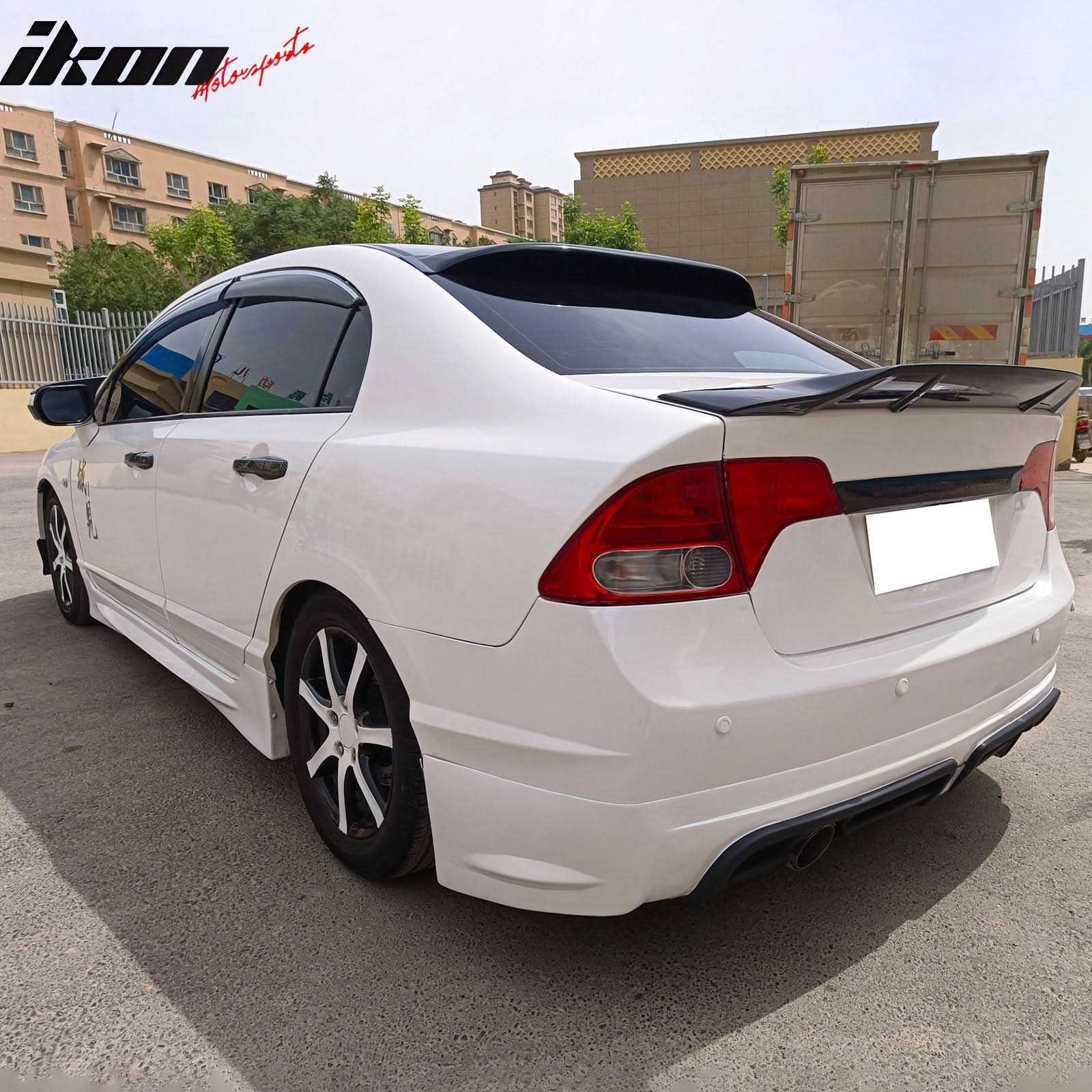 2006-2011 Honda Civic Sedan R Style Gloss Black Rear Trunk Spoiler ABS