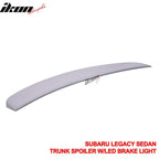10-14 Subaru Legacy Sedan Black Rear Spoiler Wing LED Brake Light FRP
