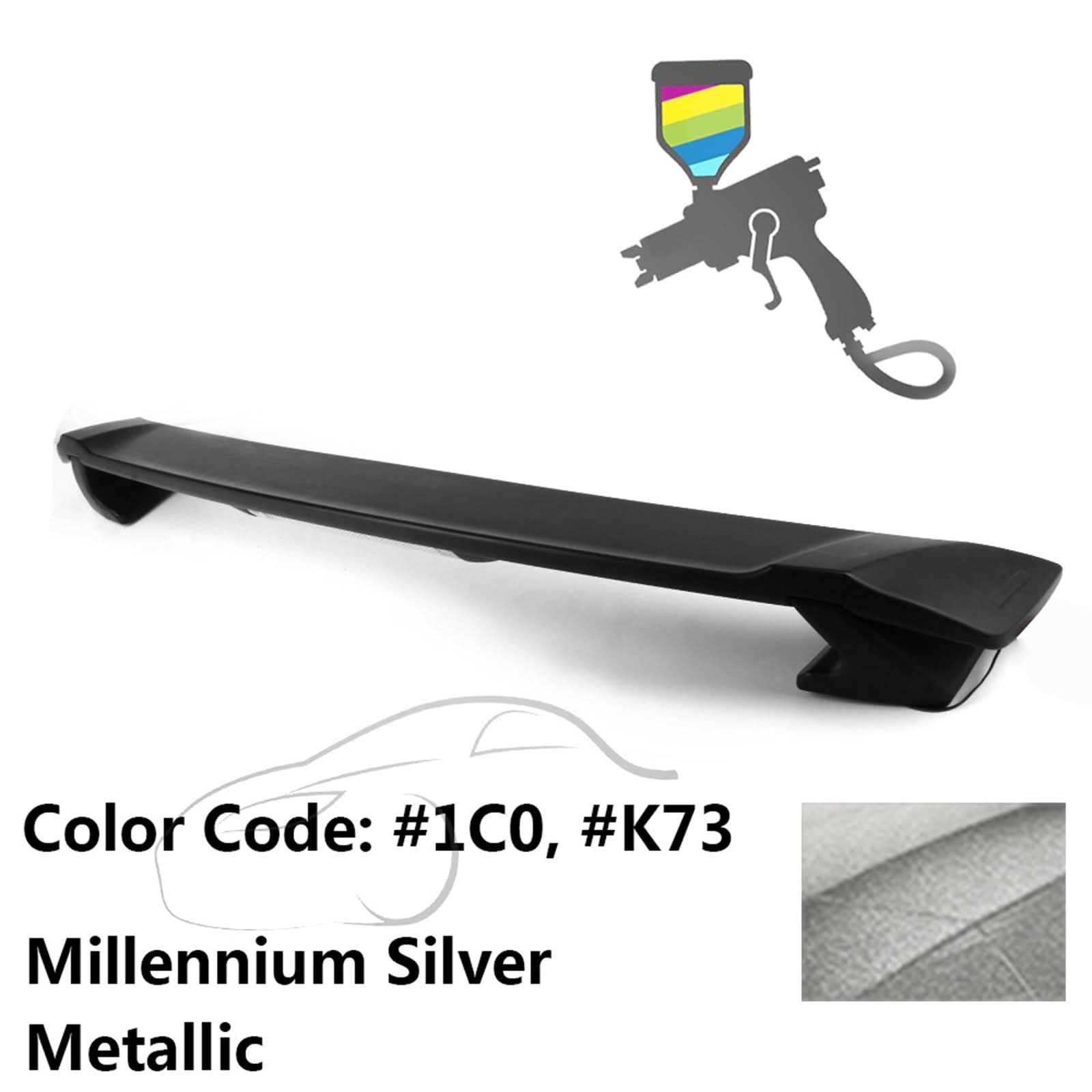 2009-2013 Corolla Sedan Sportivo Trunk Spoiler & LED Brake Light ABS