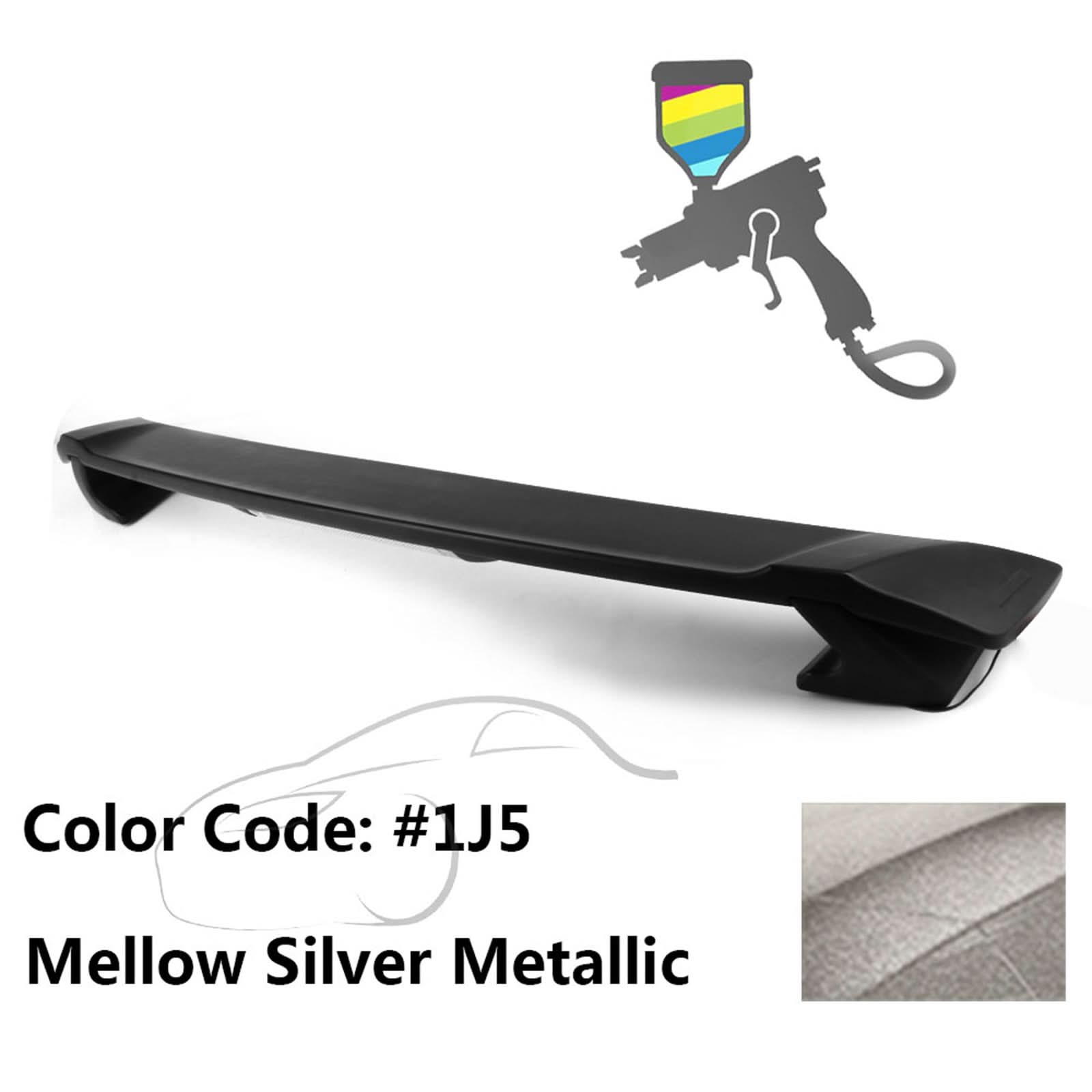 2009-2013 Corolla Sedan Sportivo Trunk Spoiler & LED Brake Light ABS