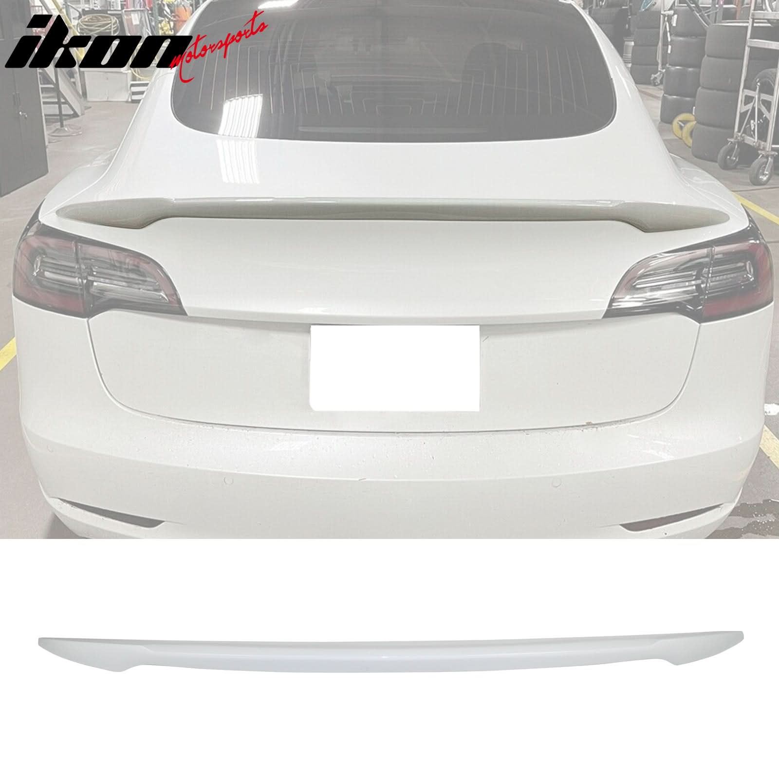 2017-2023 Tesla 3 Sedan 4-Door IKON V Trunk Spoiler ABS