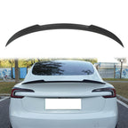2024-Up Tesla Model 3 V Style Matte Black Rear Trunk Spoiler Wing ABS
