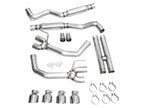 AWE 2024 Ford Mustang GT Fastback S650 RWD Track Edition Catback Exhaust w/ Quad Chrome Silver Tips