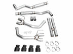 AWE 2024 Ford Mustang GT Fastback S650 RWD Track Edition Catback Exhaust w/ Quad Diamond Black Tips