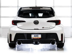 AWE 23-24 Toyota GR Corolla Track Edition Catback Exhaust - Chrome Silver Tips